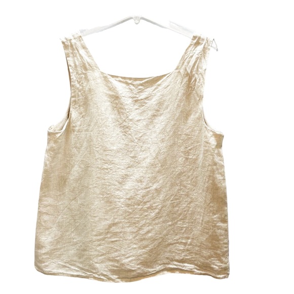 Linen Square Neck Tank Top - Picture 2 of 4